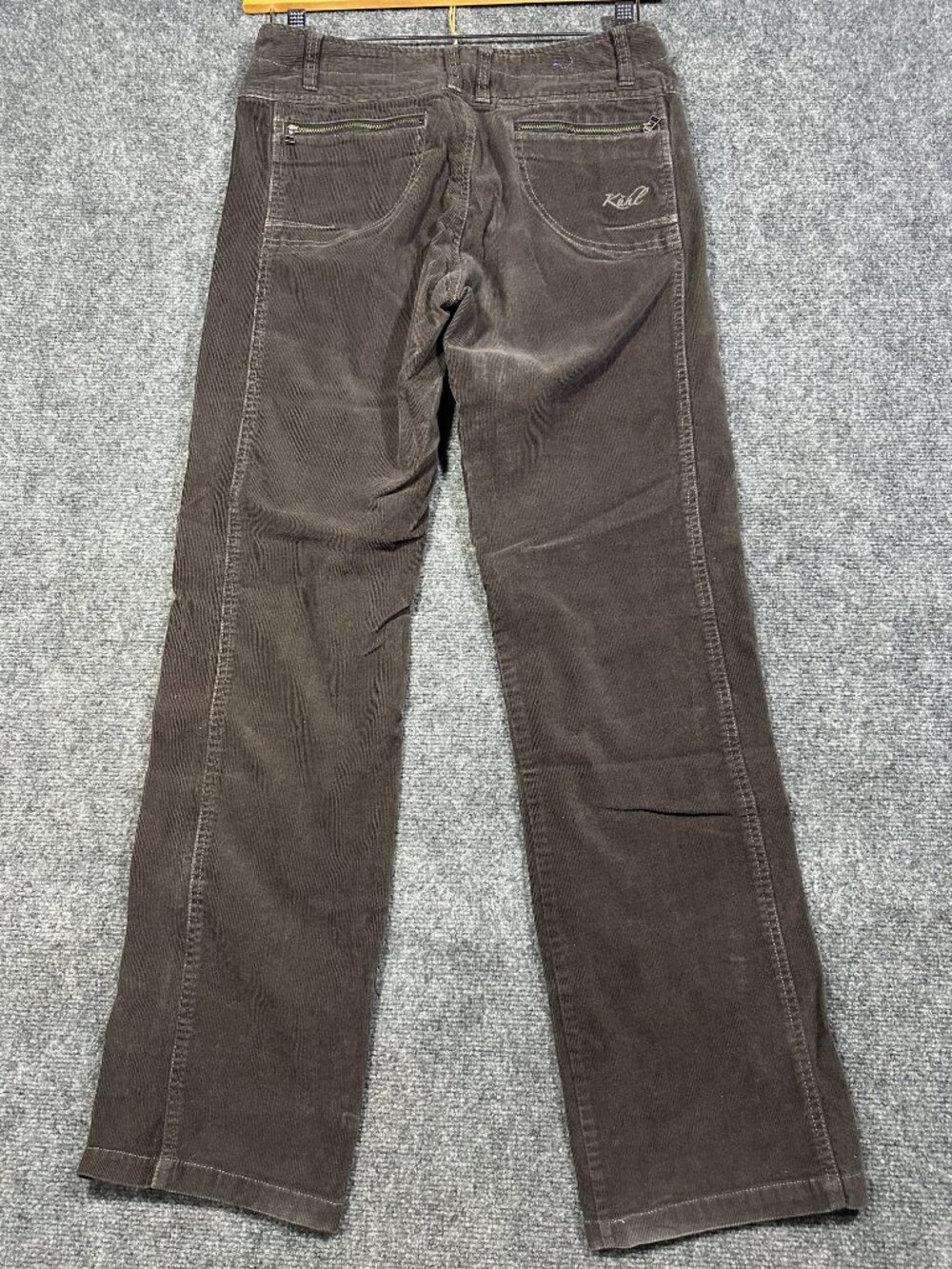 Kuhl Pants Womens 6 Brown Corduroy Stretch Straight Leg Zip Back Pockets Logo - Picture 6 of 8